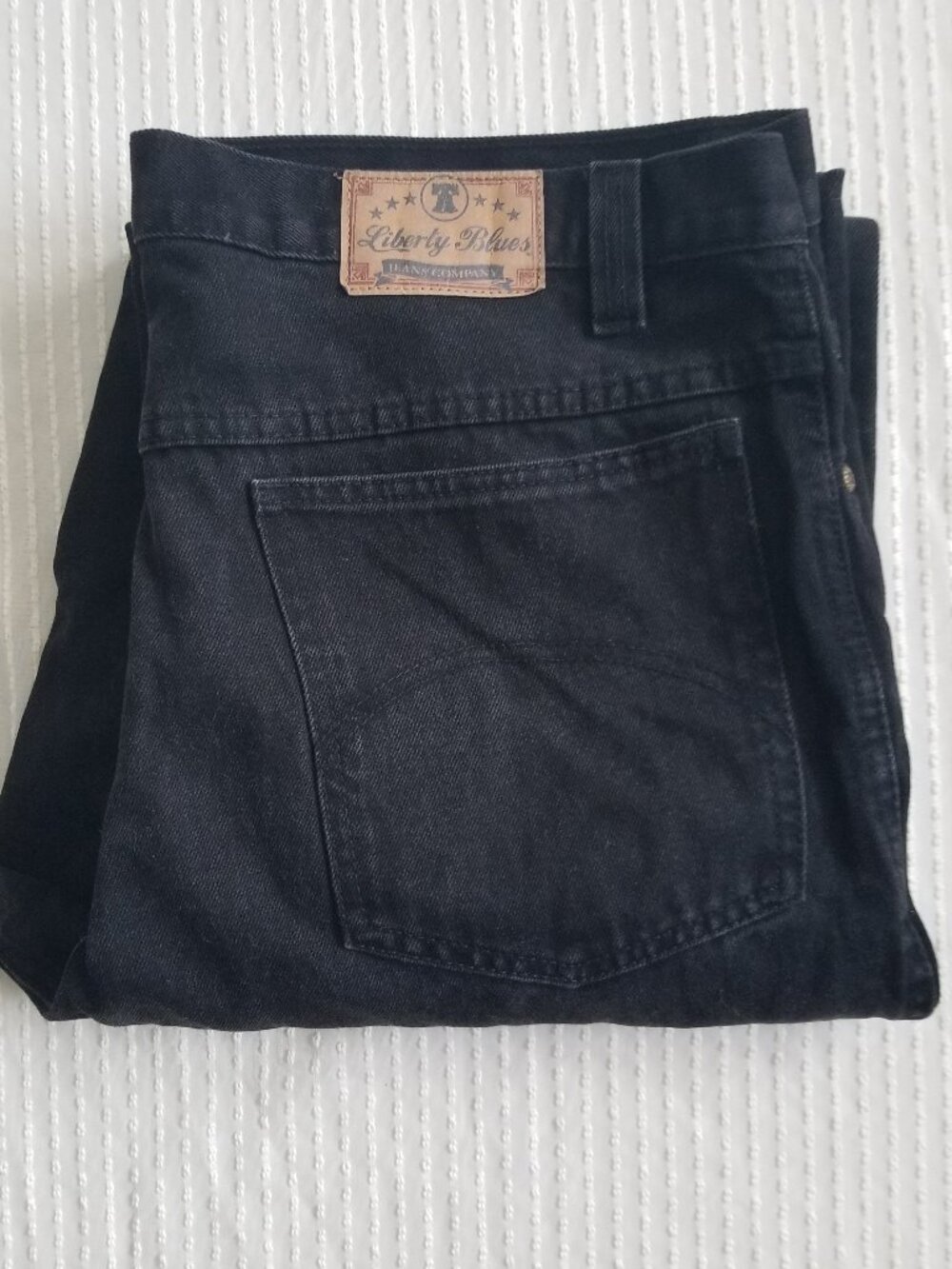 Liberty Blues Black Jeans Men's 38 Long Straight Leg